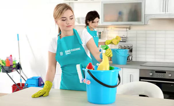 Girl Cleaning Kitchen With Tools