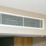 Clean modern air condition air conditioner system in a room
